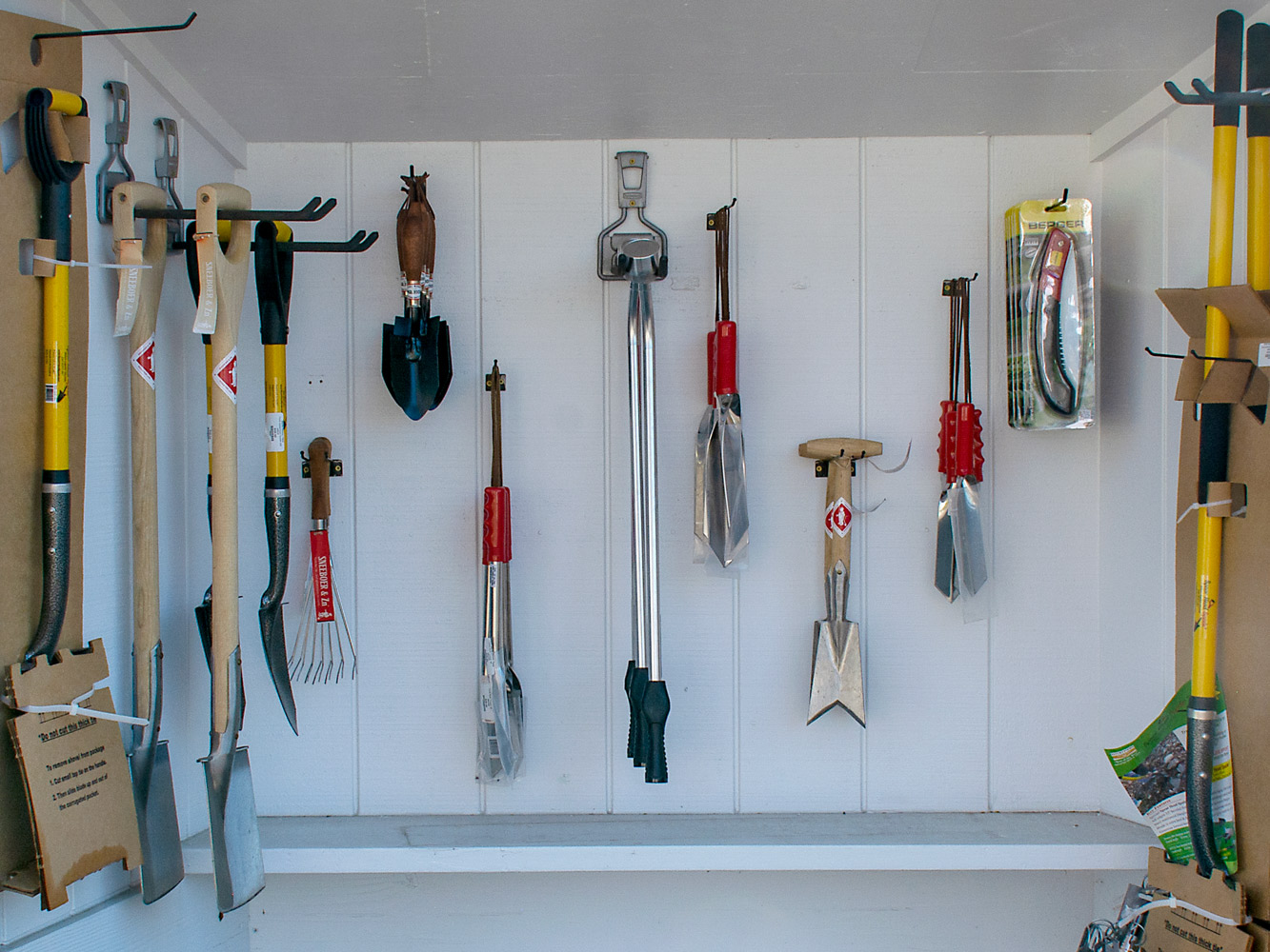 Tools display at White Flower Farm Store